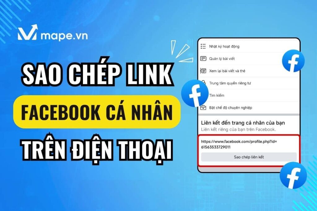 Cách sao chép link facebook cá nhân