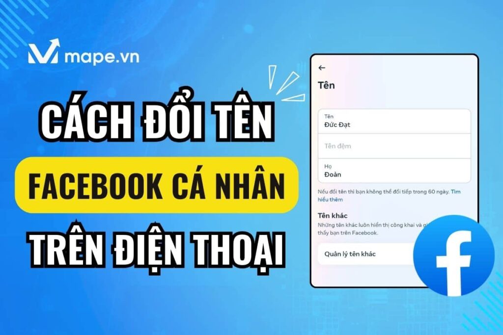 Cách đổi tên facebook cá nhân