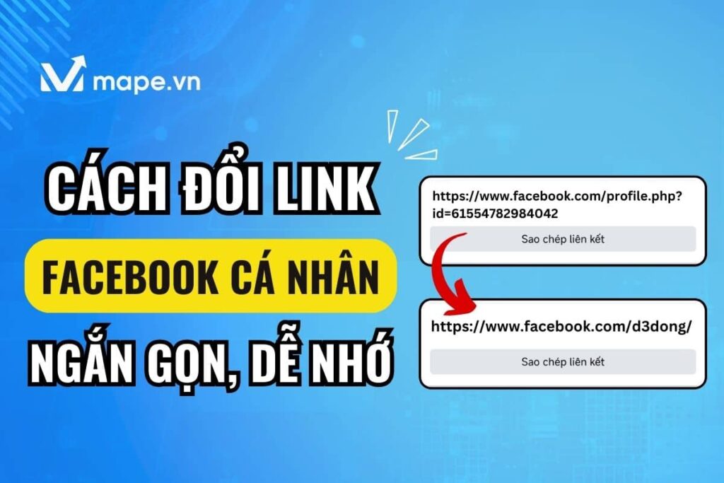 Cách thay đổi link facebook cá nhân