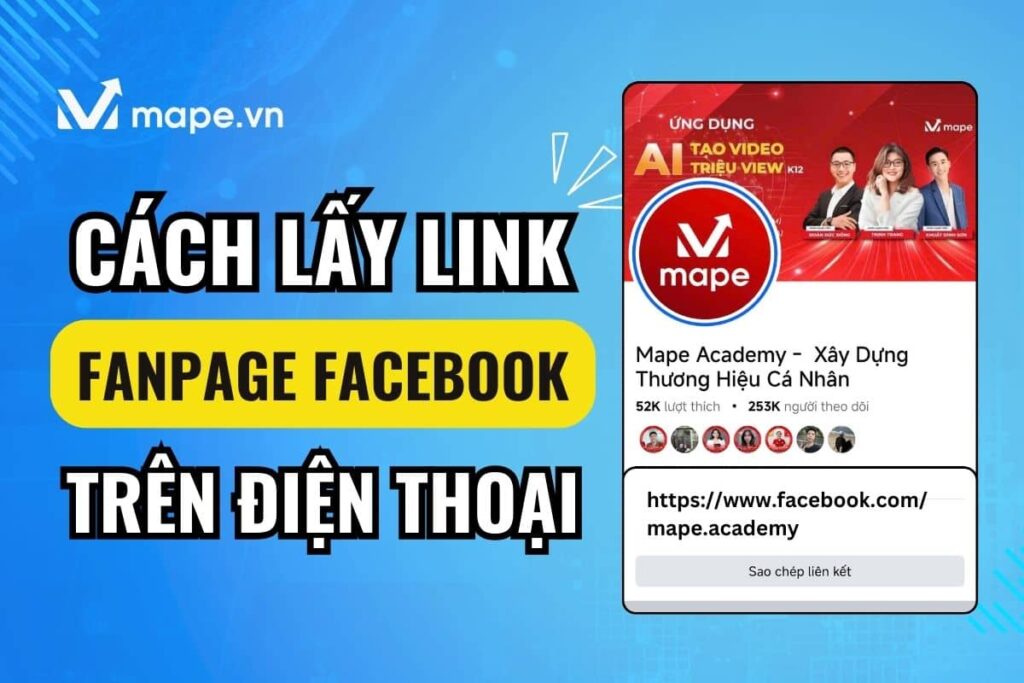 Cách lấy link fanpage facebook