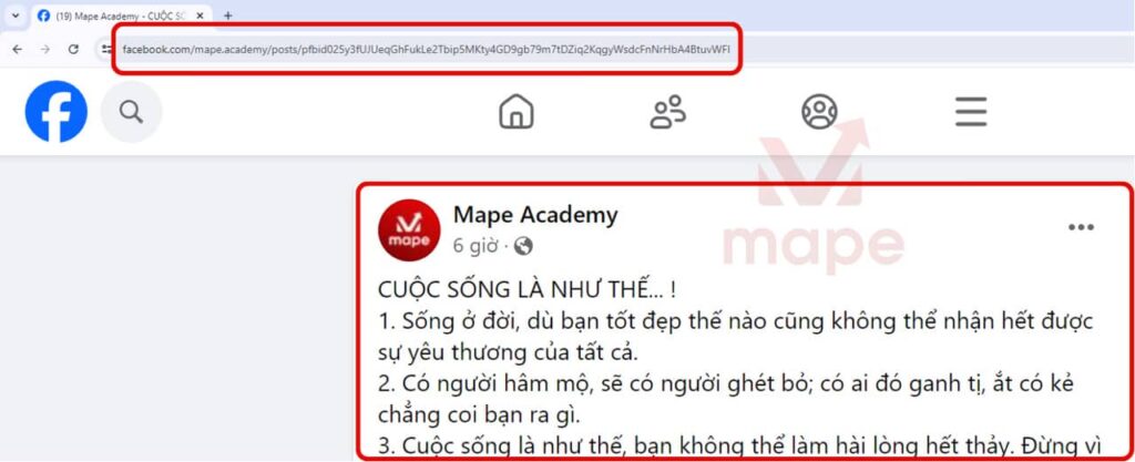 cách sao chép link bài viết video trên facebook