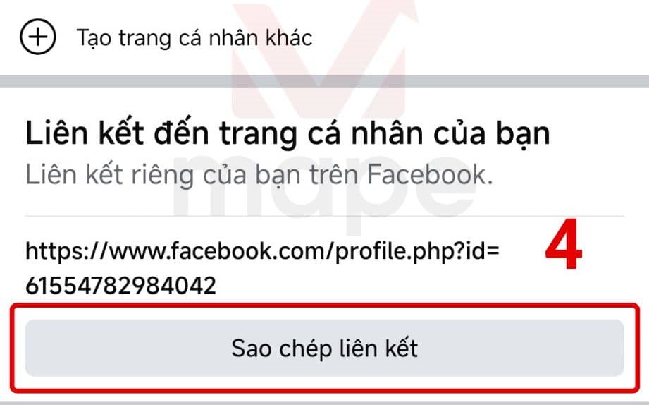 cách sao chép link trang facebook cá nhân