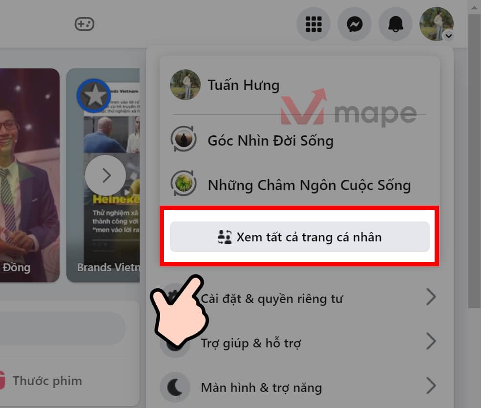 Cách chuyển đỗi giữa trang cá nhân và fanpage facebook