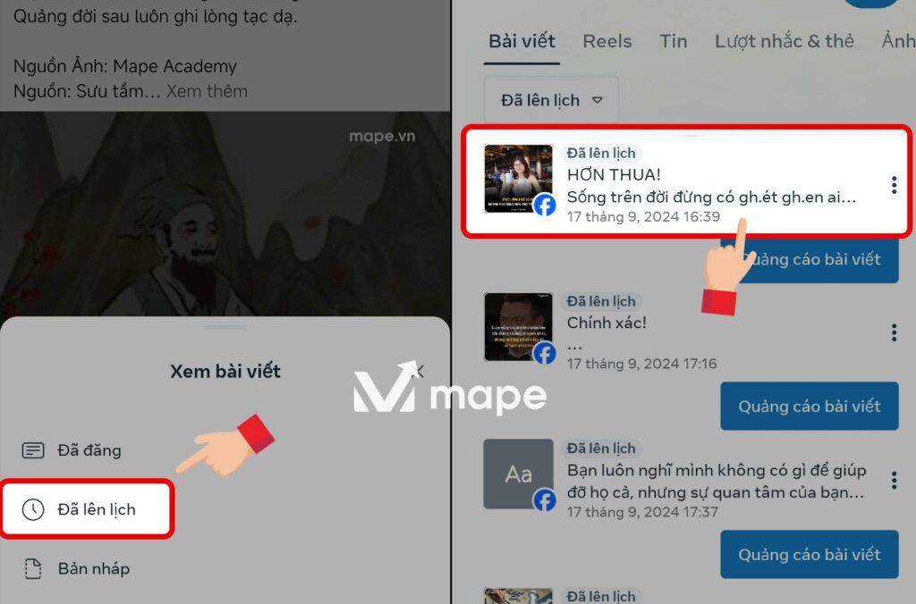 Cách đăng bài và lên lịch bài viết Fanpage Facebook Bằng Meta Business Suite