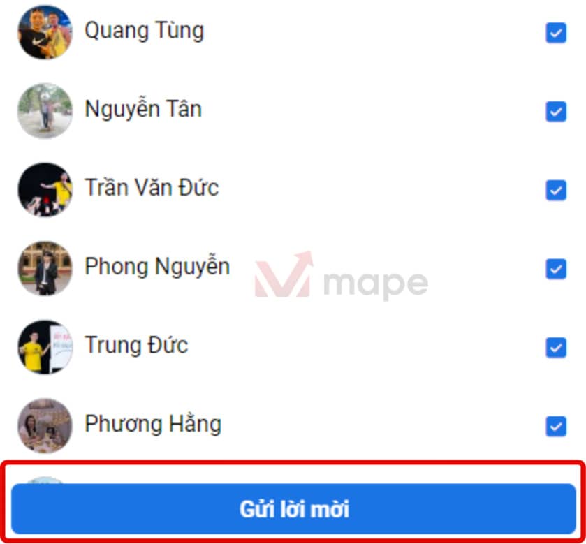 Cách mời bạn bè người lạ thích trang Facebook mới nhất mape academy