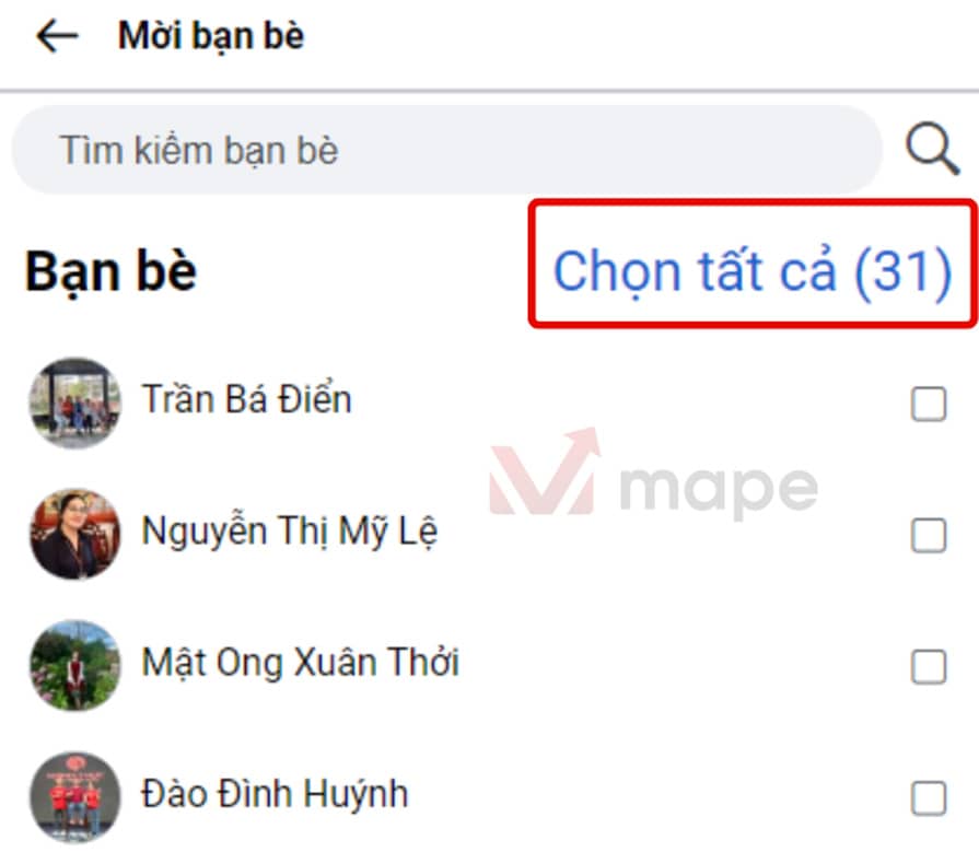 Cách mời bạn bè người lạ thích trang Facebook mới nhất mape academy