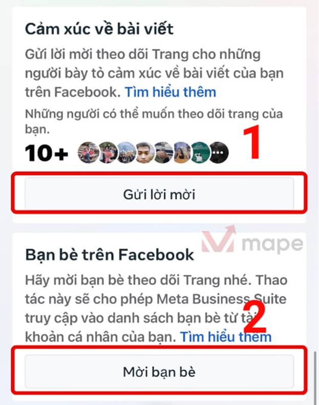 Cách mời mọi người thích trang Fanpage Facebook Bằng Meta Business Suite