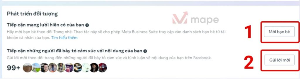 Cách mời mọi người thích trang Fanpage Facebook Bằng Meta Business Suite