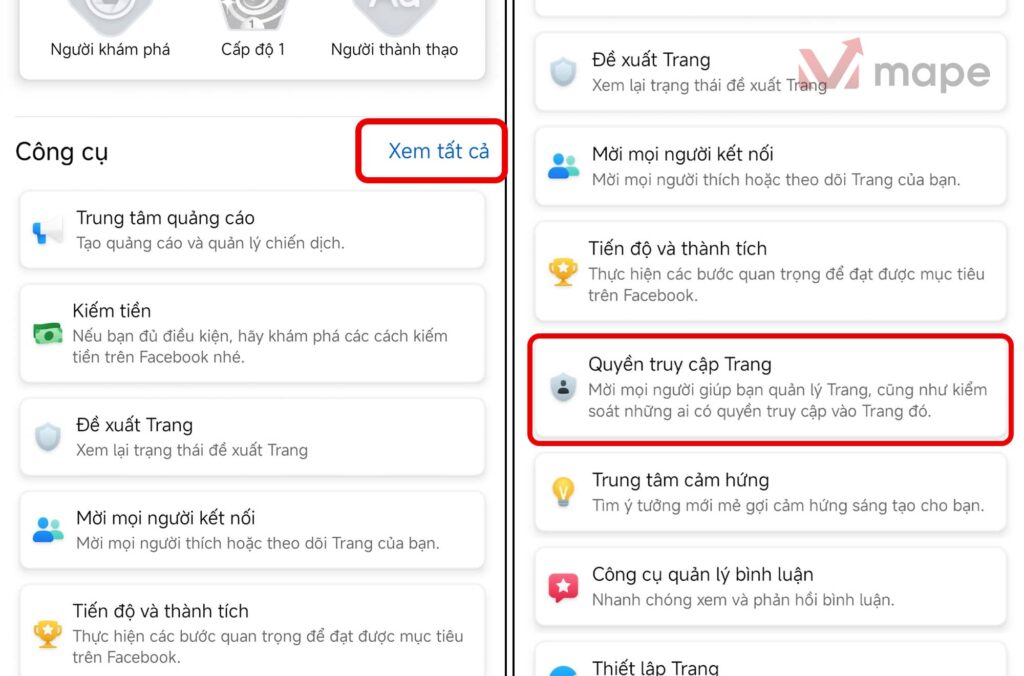 Cách thêm quản trị viên cho Fanpage Facebook mới nhất mape academy