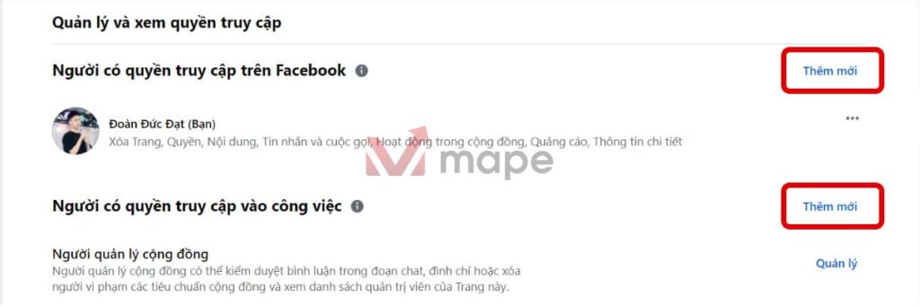 Cách thêm quản trị viên cho Fanpage Facebook mới nhất mape academy