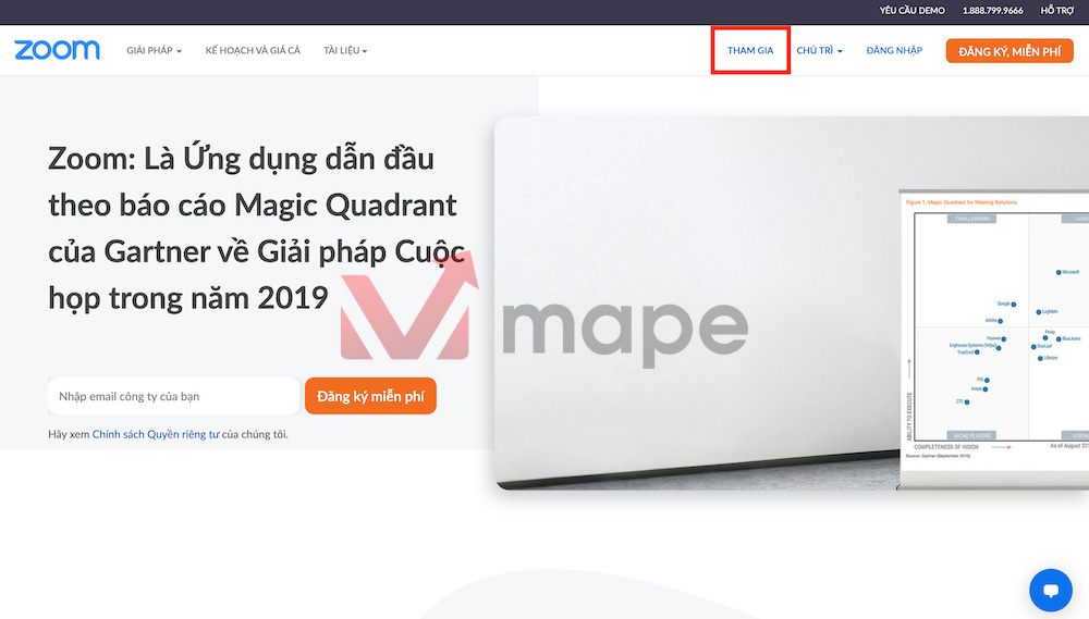 Cách đăng nhập tài khoản Zoom mape academy