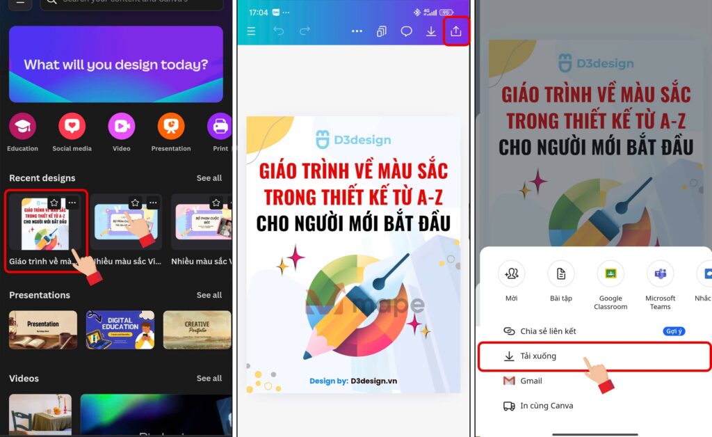 Cách tải xuống và lưu thiết kế trên Canva vào thiết bị của bạn mape academy
