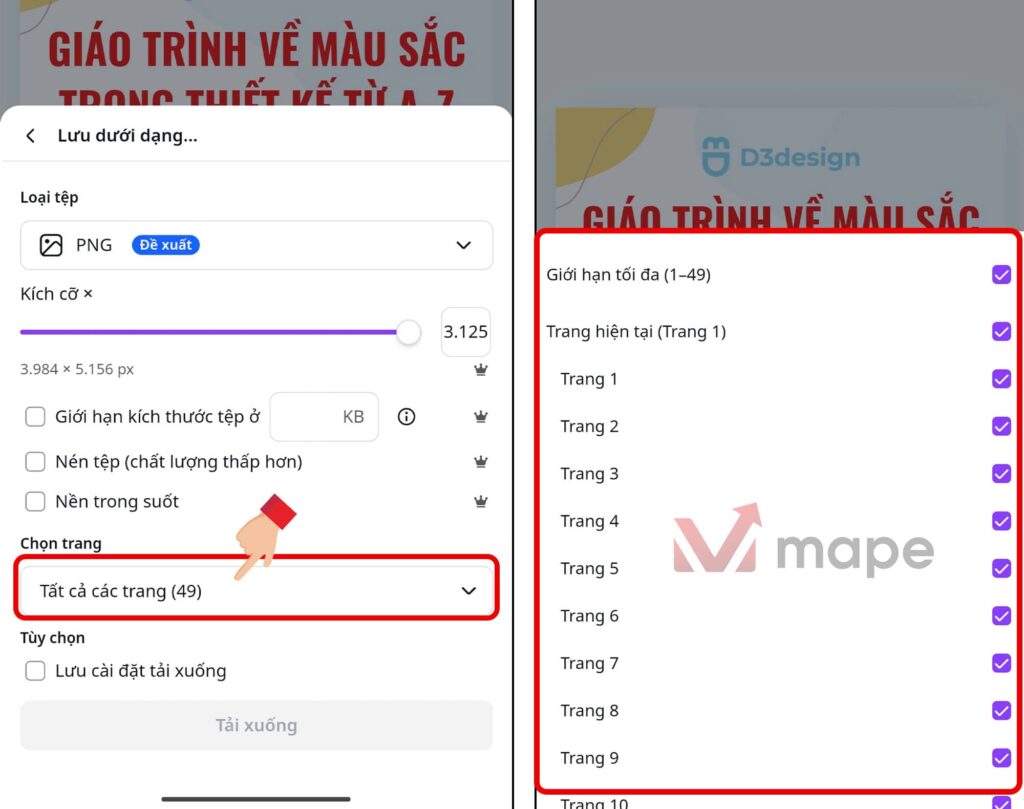 Cách tải xuống và lưu thiết kế trên Canva vào thiết bị của bạn mape academy