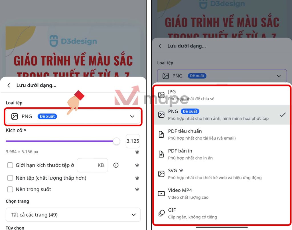 Cách tải xuống và lưu thiết kế trên Canva vào thiết bị của bạn mape academy