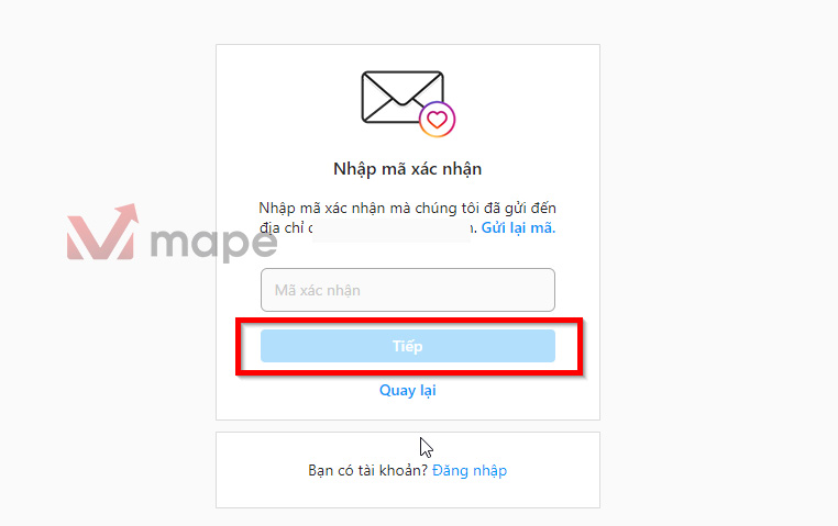 Cách tạo tài khoản Instagram mape academy 1