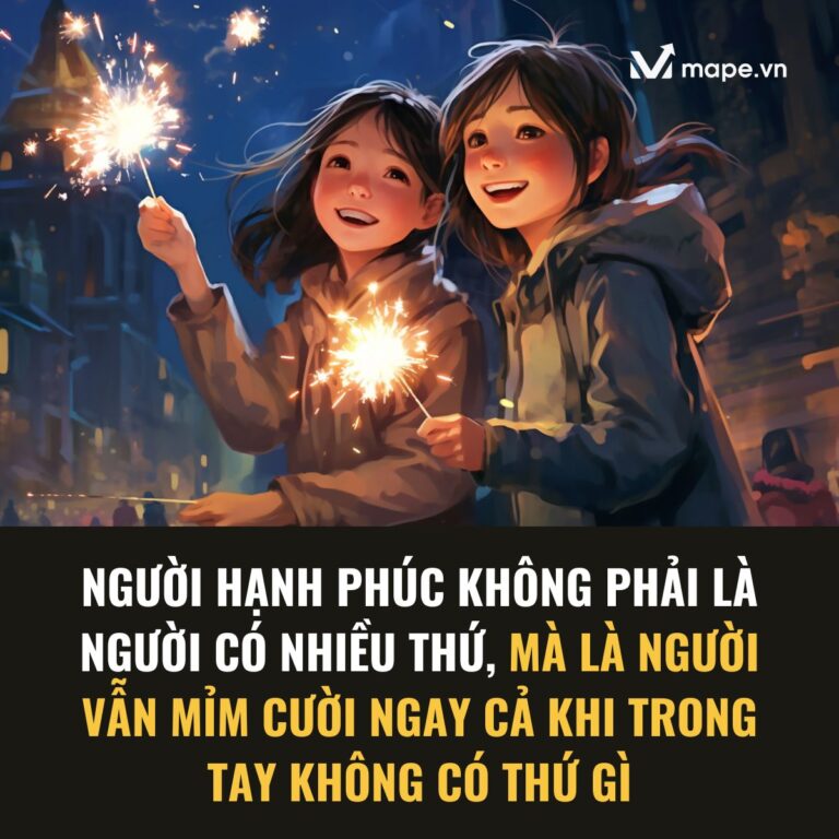 người hạnh phúc không phải là người có nhiều thứ - mape academy