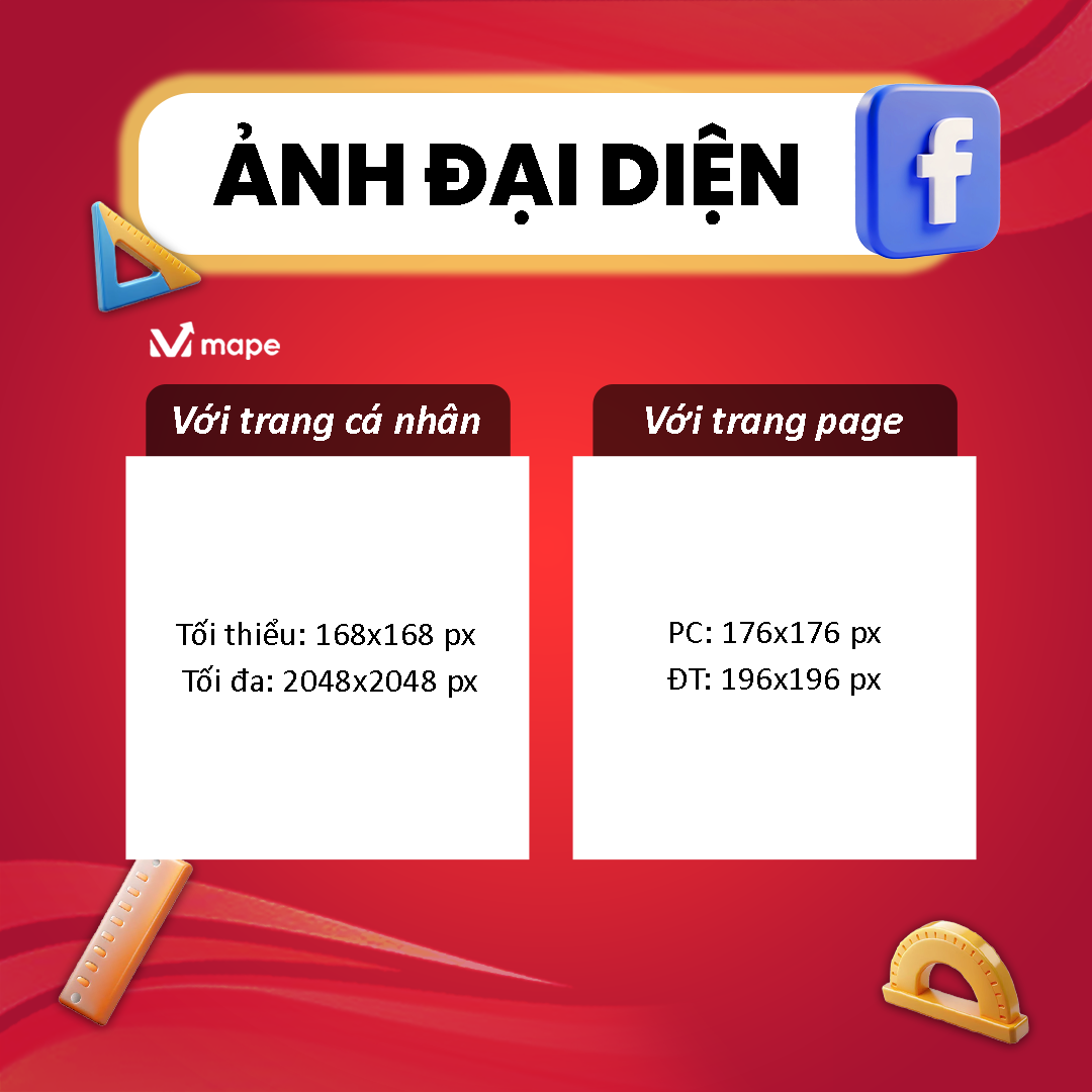 Kích thước ảnh Facebook 2025 chuẩn thu hút - Mape Academy